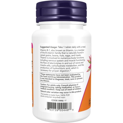 Now Foods Vitamin B1 NOW, 100 mg (100 tablet) Slike