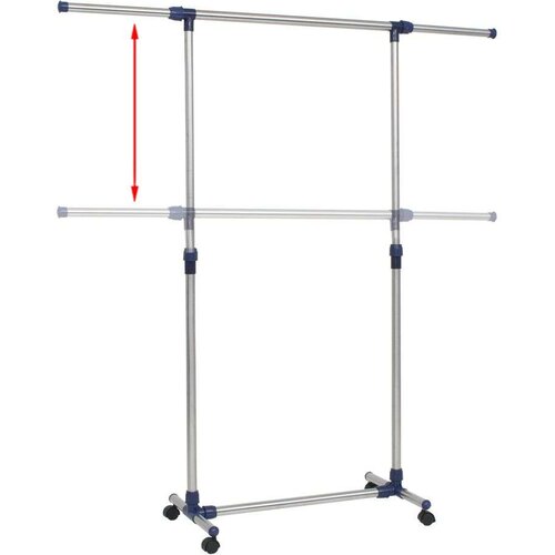 VidaXL podesivi stalak za odjeću od nehrđajućeg čelika 165x44x150 cm Slike