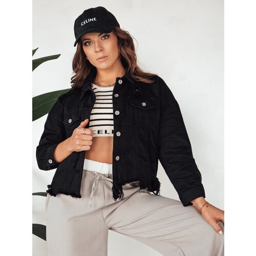DStreet Kurtka damska jeansowa oversize MOLI czarna Slike