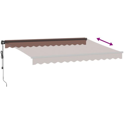 Tenda na automatsko uvlačenje smeđa 350 x 250 cm Slike