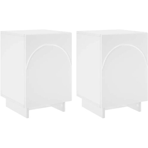  Noćni ormar 2 kom. Bijela 33 5 x 34 5 x 50 cm Konstruirano drvo - Bijela 2 Slike