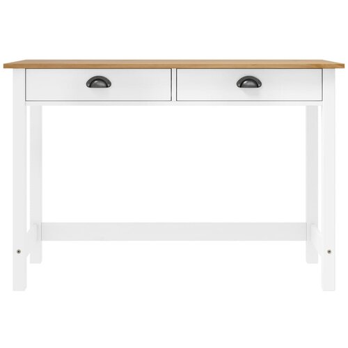 Maison Chic konzolna miza - miza ob steni Hill z 2 predaloma 110x45x74 cm borovina, (21786100) Cene