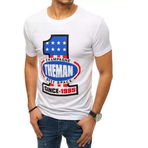 DStreet T-shirt męski z nadrukiem biały Cene