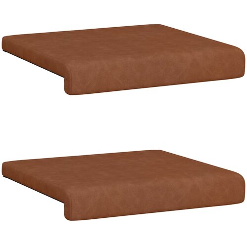  Jastučić za klupu 2 kom. Umjetna koža Smeđa Dubina 35 cm Slike