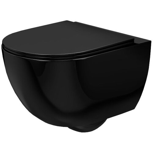 Rea Viseća zdjela Wc Carlo Mini Rimless Flat Black Cijene