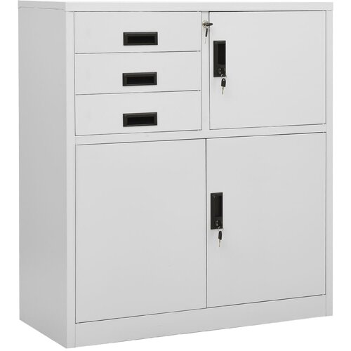 vidaXL uredski ormarić svjetlosivi 90 x 40 x 102 cm čelični Cijene
