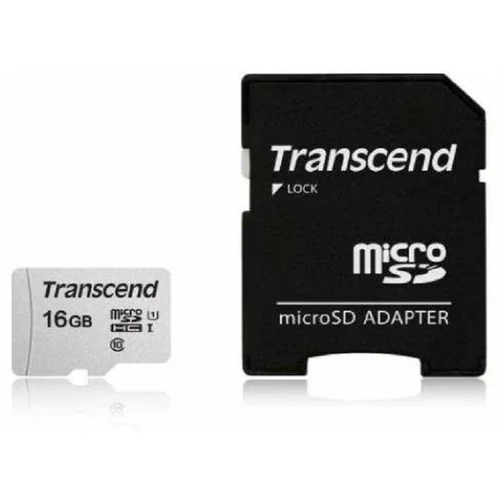 Transcend SDHC MICRO 16GB 300S, 95/45MB/s, C10, UHS-I Speed Class 1 (U1), adapter TS16GUSD300S-A