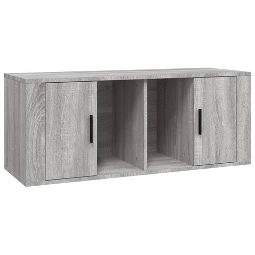 Maison Chic TV omarica - TV enota - Televizijska omarica siva sonoma 100x35x40 cm inženirski les, (21699913) Slike