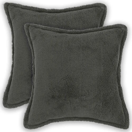  Presvlaka za jastuk 2 kom. HOUTEN Tamnosiva 40 x 40 cm Boucl&amp;eacute; - Tamnosiva 40 x 40 cm 2 Slike