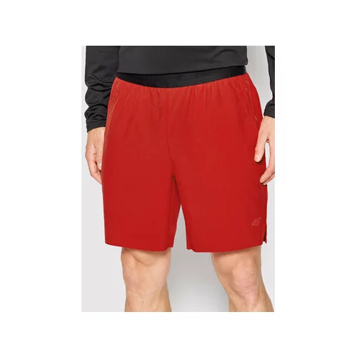 4f Športne kratke hlače H4L22-SKMF015 Rdeča Regular Fit