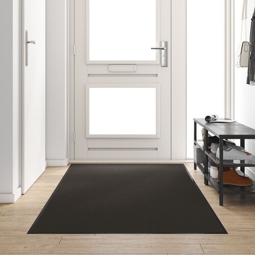 VidaXL Otirač Crni 100% Poliamid, PVC 250 x 120 x 0.9 cm Otirač Slike