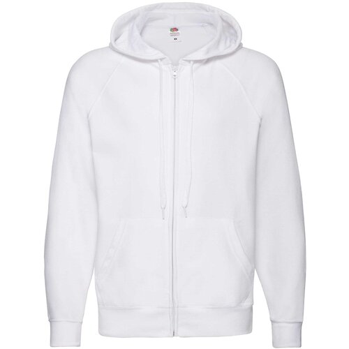 Fruit Of The Loom White Men's Hoodie Lightweight Zip Thru Hooded Sweat Cijene