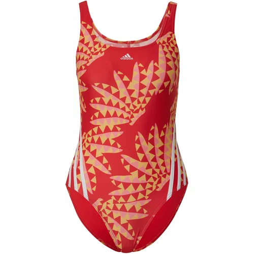 ADIDAS SPORTSWEAR Sportski kupaći kostim 'Farm Rio' bež / roza / krvavo crvena