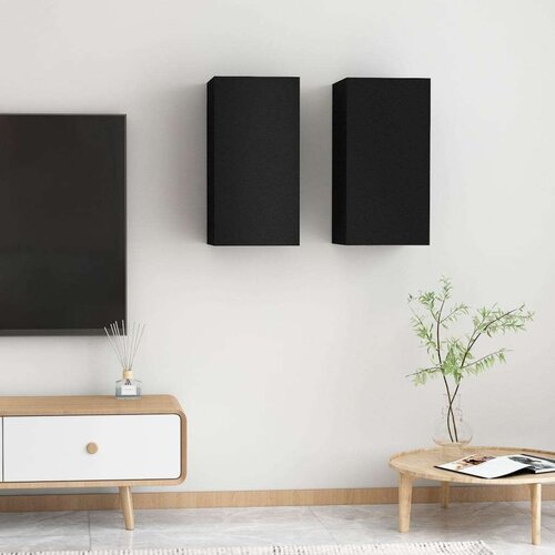 TV ormarići 2 kom crni 30 5 x 30 x 60 cm od iverice Slike