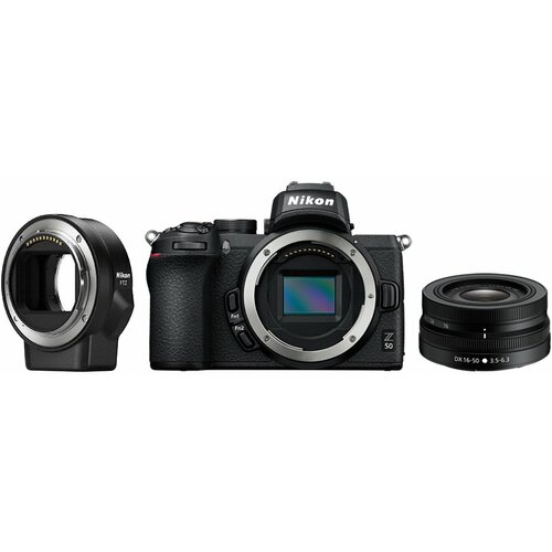Nikon Z50 set 16-50mm f/3.5-6.3 VR + FTZ adapter Slike