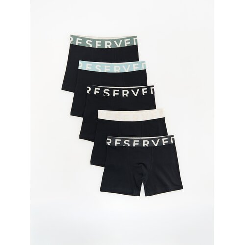 Reserved Komplet od 5 pari long bokserica - crno Slike