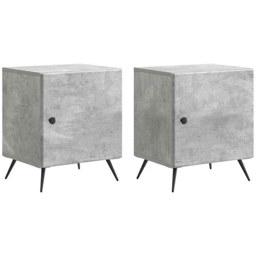  Noćni ormar 2 pcs Betonska siva 43 x 34 5 x 50 cm Cene