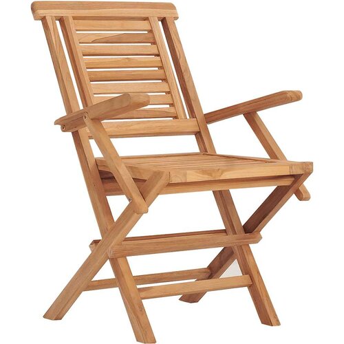  Sklopive vrtne stolice 2 kom 56x63x90 cm od masivne tikovine Slike