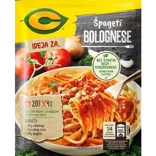 C proizvodi Dodatak C špageti Bolognese 55g Cene