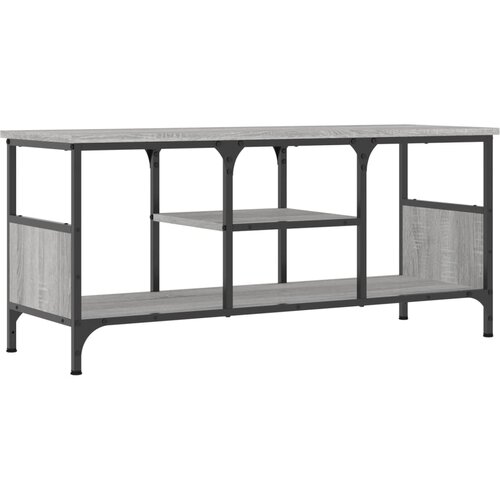 Maison Chic TV omarica - TV enota - Televizijska omarica siva sonoma 100x35x45 cm inženirski les in železo, (21699056) Slike