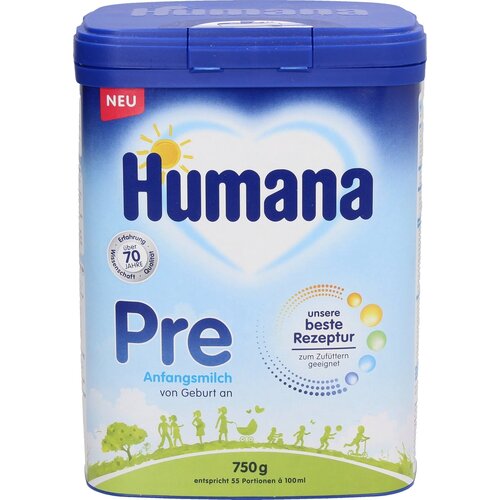 Humana Začetna formula za dojenčke na osnovi kravjega mleka Pre - 750 g Cene