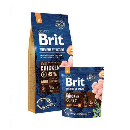 Brit Premium by Nature Adult M - hrana za odrasle pse srednjih rasa sa piletinom (3kg, 15kg) 3kg Cene