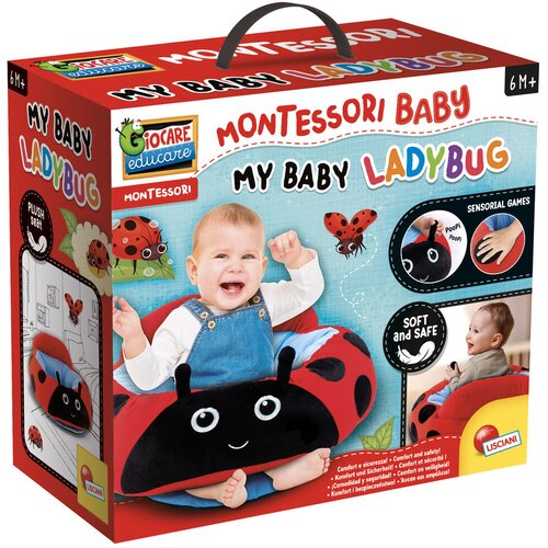 Lisciani Fotelja za bebe Montessori Baby - Bubamara, Crvena Slike