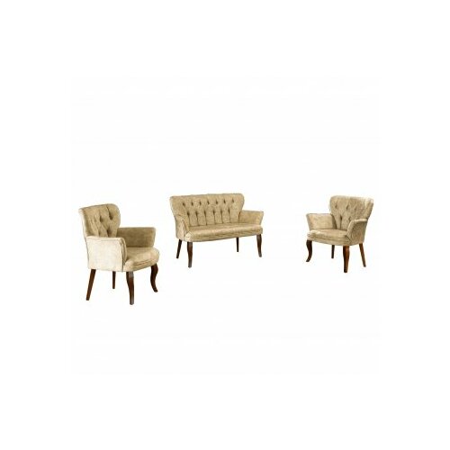 Atelier Del Sofa sofa i dve fotelje paris walnut wooden light brown Slike