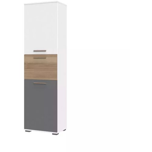 Jela VITRINA ARC F3 (VE� BARV)-Bela mat lak/pacifik oreh/grafit mat lak Cene