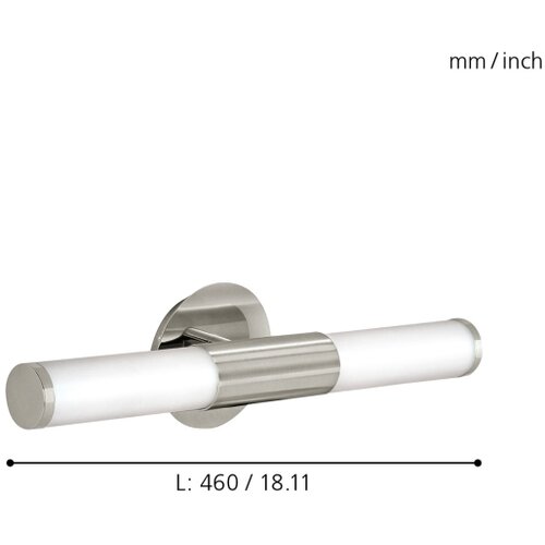 Eglo palmera zidna l./2, e14, ip44, nikl-mat/opal 6MZXN32 Slike