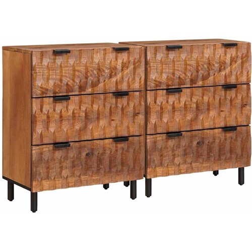  Kreveta 2 pcs Fin&scaron; acacije smeđa 60 x 33 x 75 cm Cijene