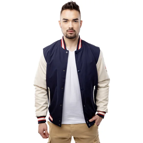 Glano Men's Baseball Jacket - dark blue