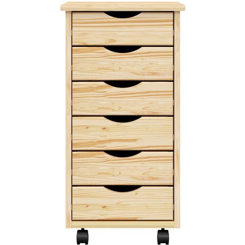  Pokretni ormar s ladicama MOSS Prozirni lak 34 x 39 x 65,5 cm Slike