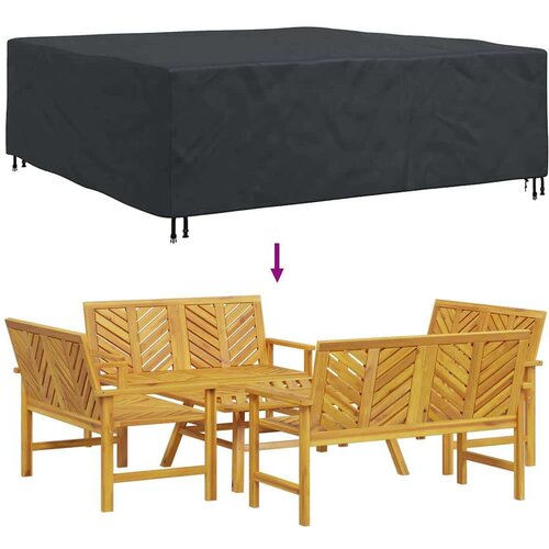 vidaXL Prevleka za zunanje pohištvo Črna 220 x 220 x 70 cm 210D Cene