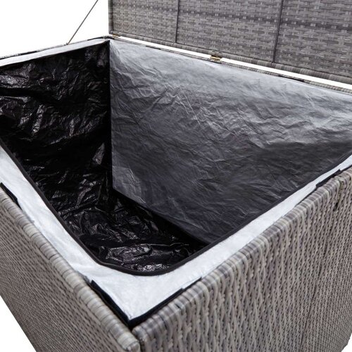 VidaXL Vrtna kutija za pohranu siva 150 x 100 x 100 cm od poliratana Slike