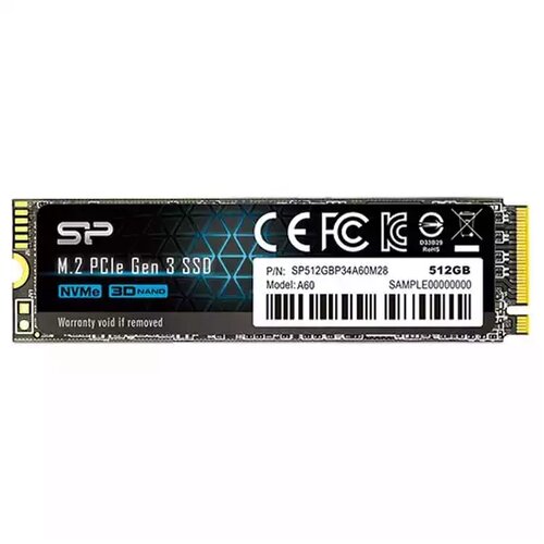 SiliconPower SSD M.2 NVME 512GB SP512GBP34A60M28 A55 2200MBs/1600MBs Cene