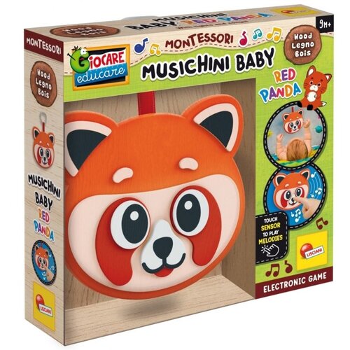 Lisciani Drvena panda koja pjeva Montessori, Narandžasta Cene