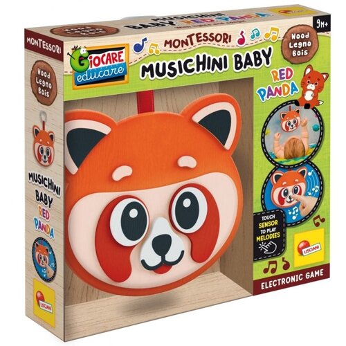 Lisciani Montesori Musicini Baby drveni set Red Panda 105427 Slike