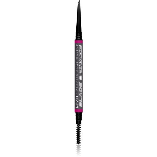NYX Professional Makeup Blade &amp;amp; Shade svinčnik za obrvi s krtačko odtenek 11 Grey g Slike