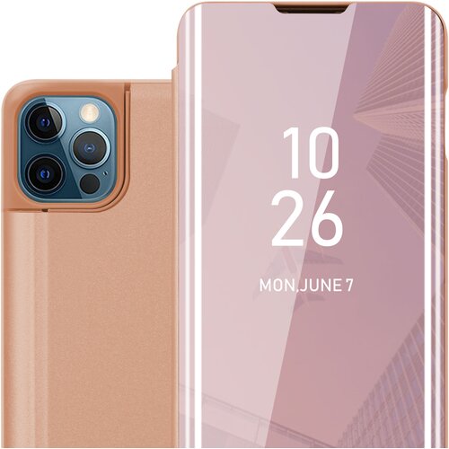 Cadorabo Case, združljiv z Apple v Kunzit Pink - Clear View Zrcalo Za&amp;scaron;čitni pokrov s funkcijo stojala 360 stopinj za&amp;scaron;čita, (20569895) Slike