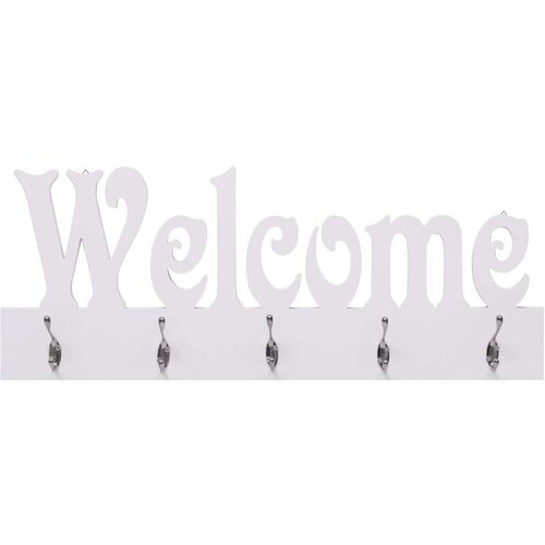 vidaXL zidna vje&scaron;alica za kapute welcome bijela 74 x 29,5 cm Cijene