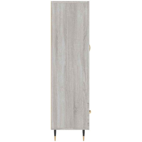  Visoka komoda siva boja hrasta 69,5x31x115 cm konstruirano drvo Slike