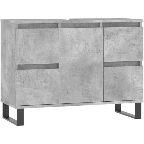 Maison Chic Kopalniška omarica - Kopalniški kabinet betonsko siva 80x33x60 cm inženirski les, (21794499) Cene
