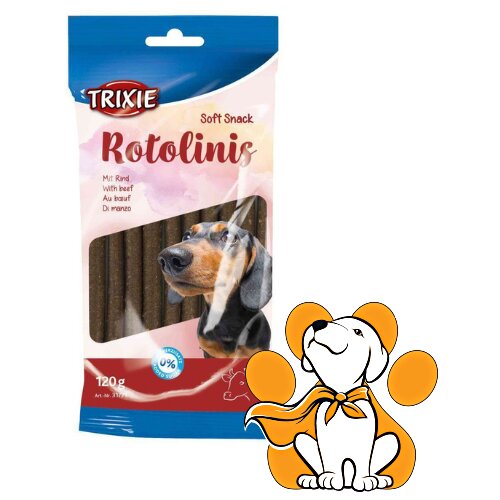 Trixie dog Soft Snack Rotolinis With Beef 12cm, 12 kom, 120g, Poslastice Za Pse Cene