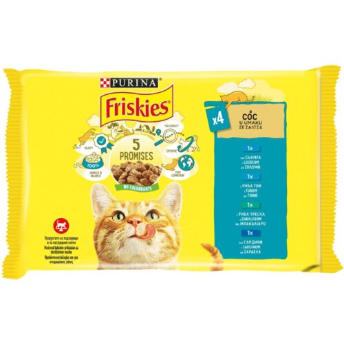 Friskies purina Preliv Za Mačke Losos i Tuna 4 x 85 g - 340 g Slike