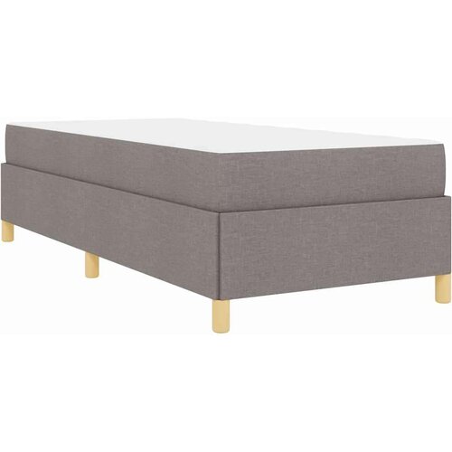  Krevet s opruga kutije Taupe i bijela 90 x 190 cm tkanina Slike