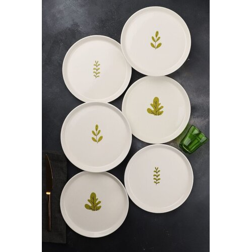 Hermia Set dezertnih tanjira, 6 komada, Beli Cene
