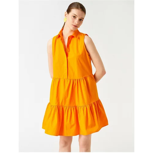 Koton Poplin Mini Shirt Dress Sleeveless