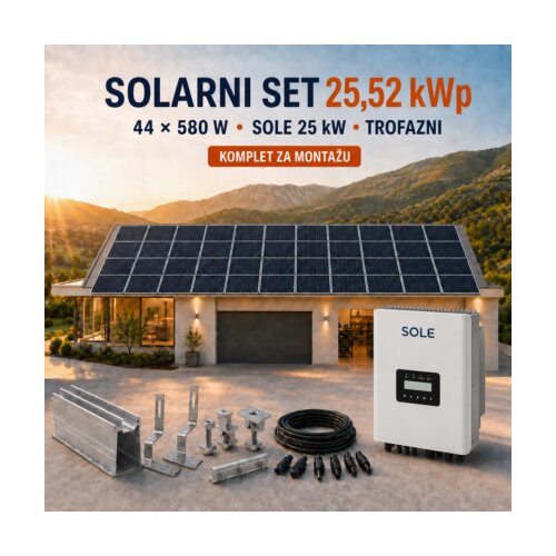  SOLARNI SET 25,52 kWp &amp;ndash; TONGWEI 580 W + SOLE 25 kW Slike
