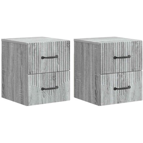  Stenski nočni omarici 2 pcs Siva Sonoma 34,5 x 33 x 40 cm, (5000209961) Cene